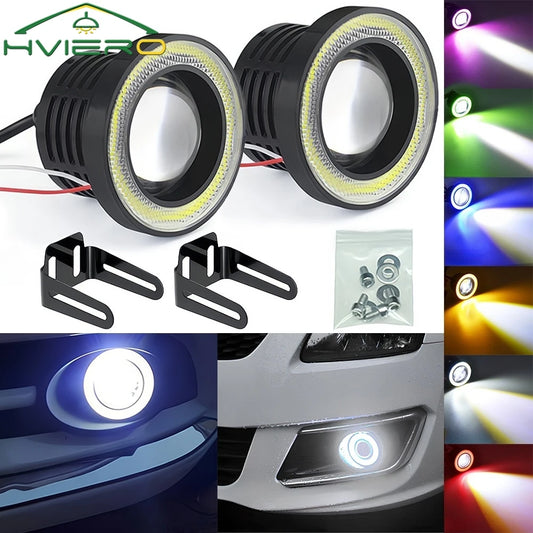 Faróis LED COB Angel Eyes (Par)