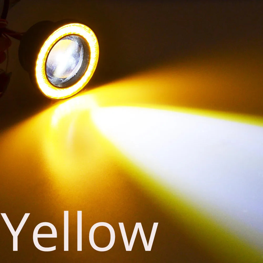 2X Car COB Auto DRL Led 12V HeadLamps Angel Eyes Fog Waterproof Headlights DRL Daytime Running DayLight Turn Signal Trunk Led