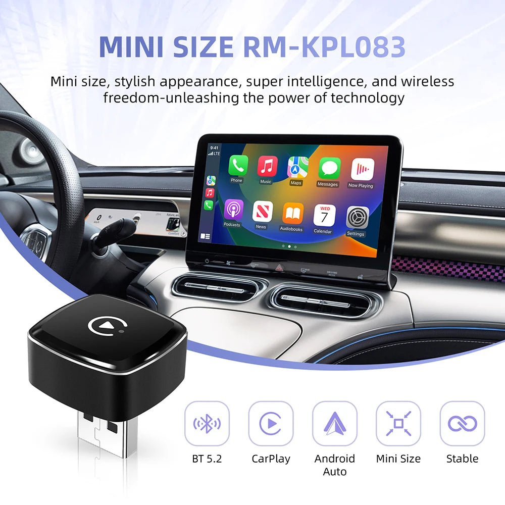 Adaptador SmartDrive - CarPlay e Android Auto Sem Fios (2 em 1) Universal