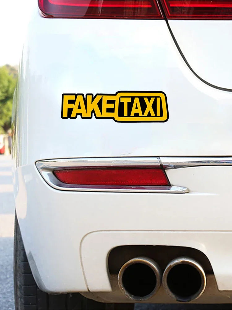 Autocolantes Fake Taxi — Vinil Resistente à Água para Carro e Mota