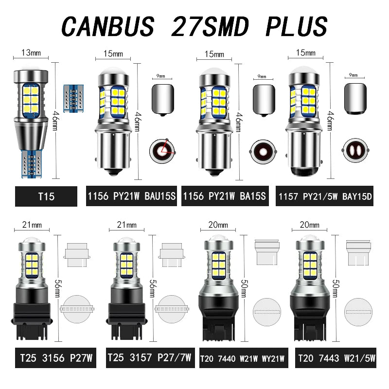 Luzes LED de Marcha-Atrás para Renault Megane 1/2/3/4 CC 1995-2018