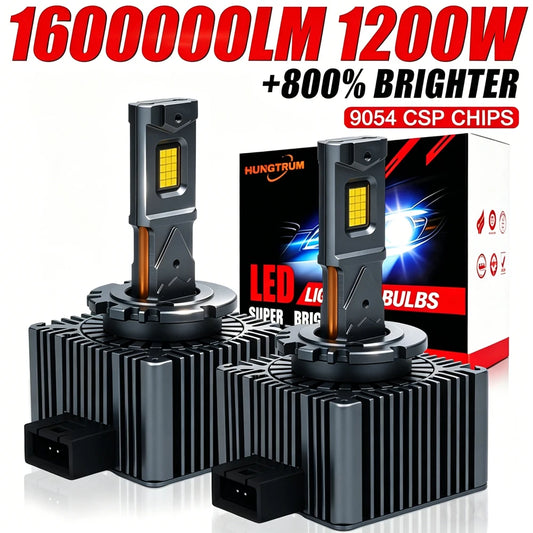 D3S D1S LED Headlights Canbus 1:1 HID D2S D4S D8S D1R D2R D3R D4R Auto Lamp 1600000LM 1200W Plug&Play Turbo LED Bulb For Car