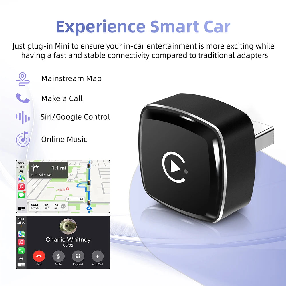Adaptador SmartDrive - CarPlay e Android Auto Sem Fios (2 em 1) Universal