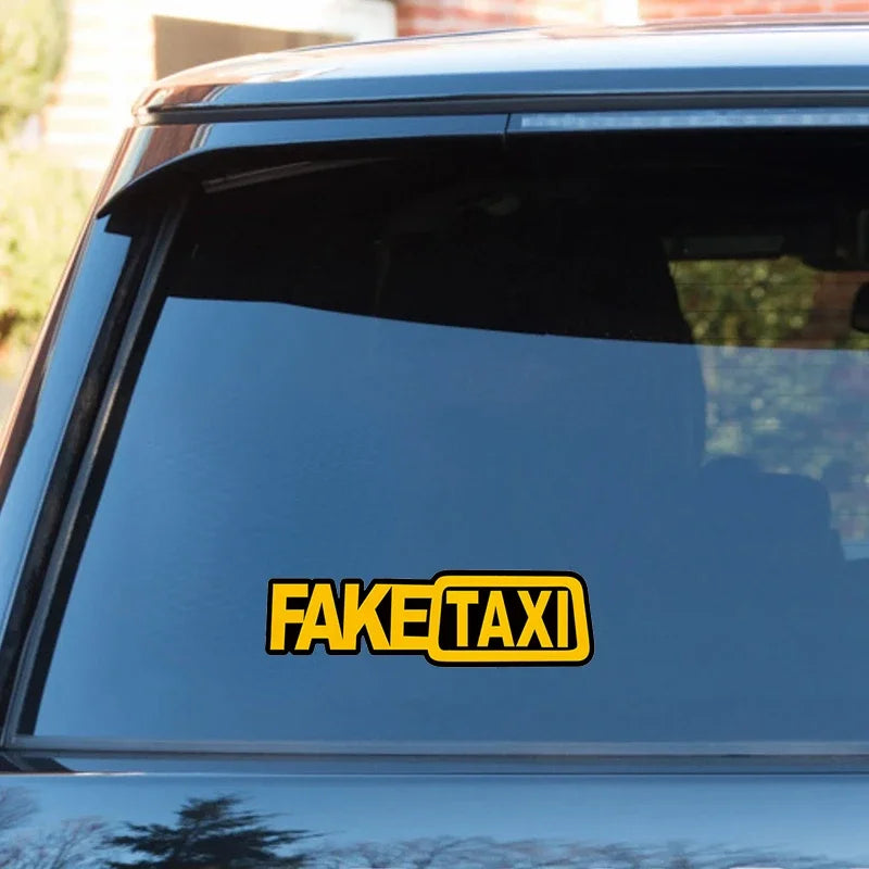 Autocolantes Fake Taxi — Vinil Resistente à Água para Carro e Mota