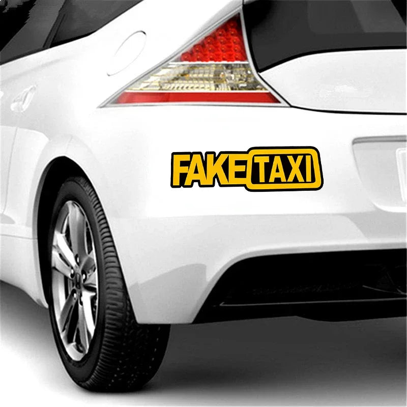 Autocolantes Fake Taxi — Vinil Resistente à Água para Carro e Mota