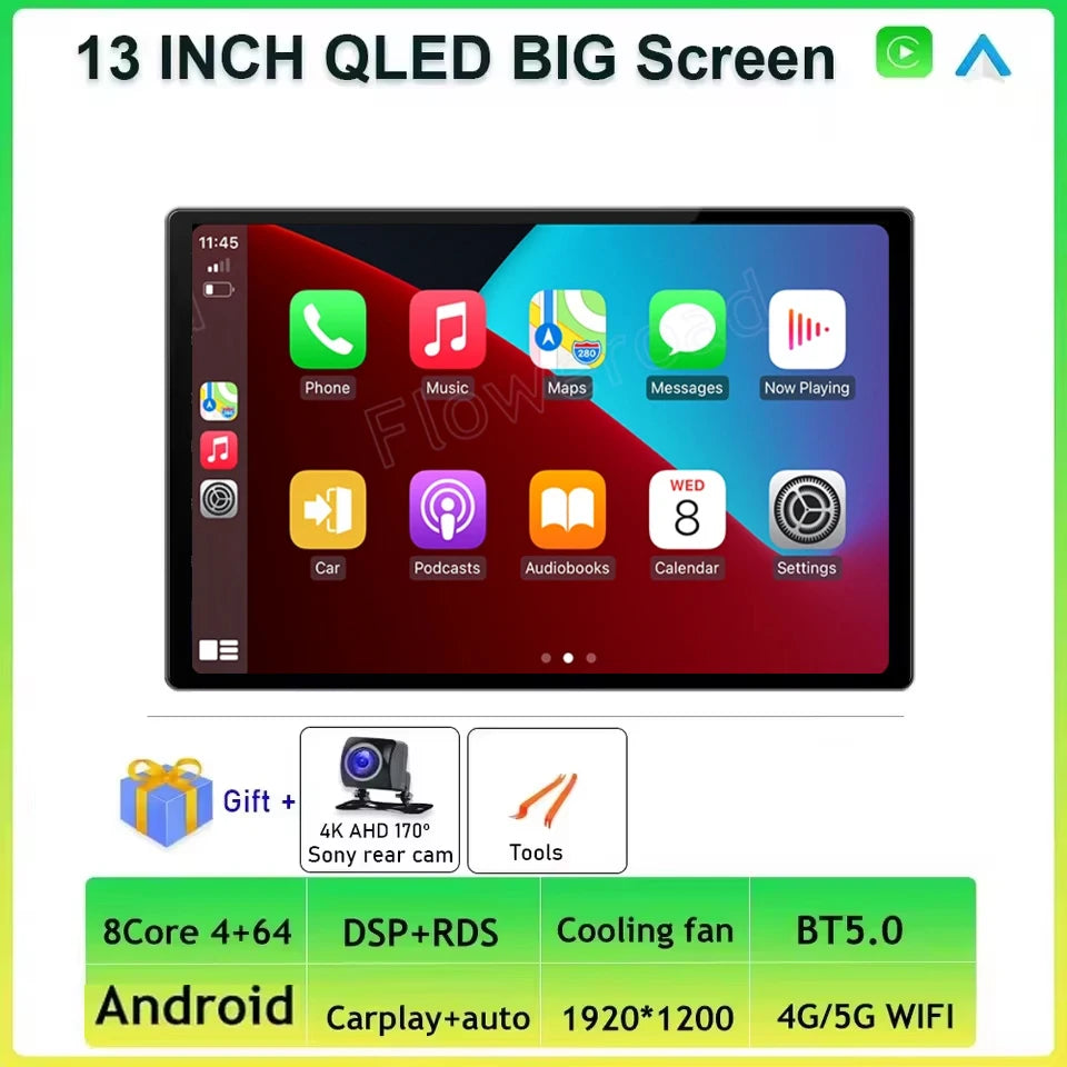 Rádio Android 13.3" Ecrã Grande