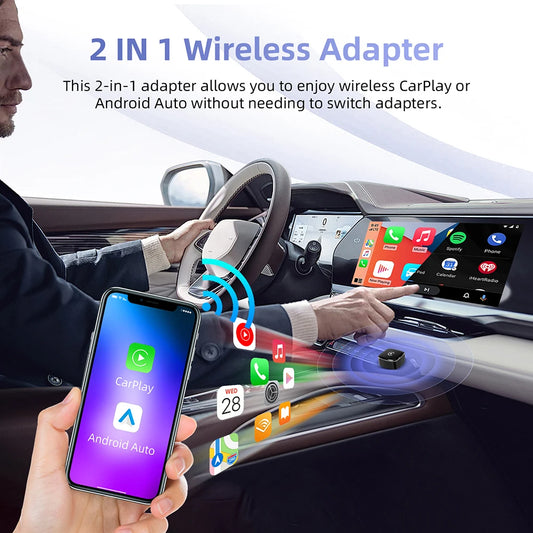 Adaptador SmartDrive - CarPlay e Android Auto Sem Fios (2 em 1) Universal