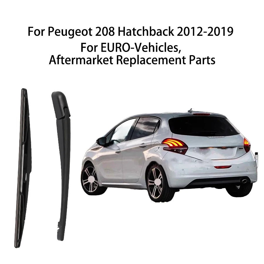 Escova e Braço do Limpa-Vidros Traseiro para Peugeot 208 Hatchback 2012-2019