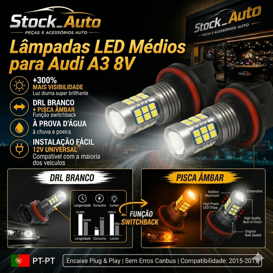 Lâmpadas LED Médios para Audi A3 8V